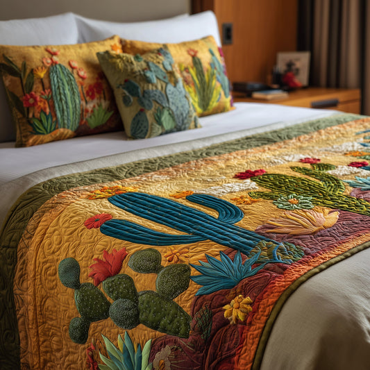 Cactus Heaven Quilted Bed Runner GFTOHD8337