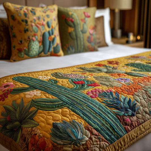 Cactus Heaven Quilted Bed Runner GFTOHD8338