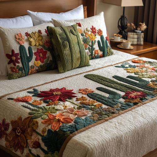 Cactus Heaven Quilted Bed Runner GFTOHD8340