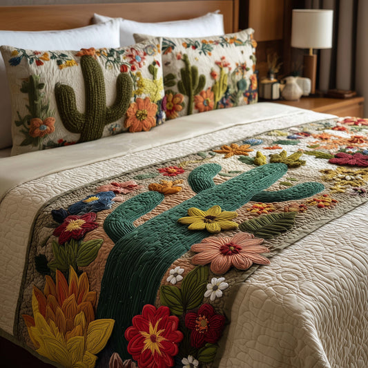 Cactus Heaven Quilted Bed Runner GFTOHD8341