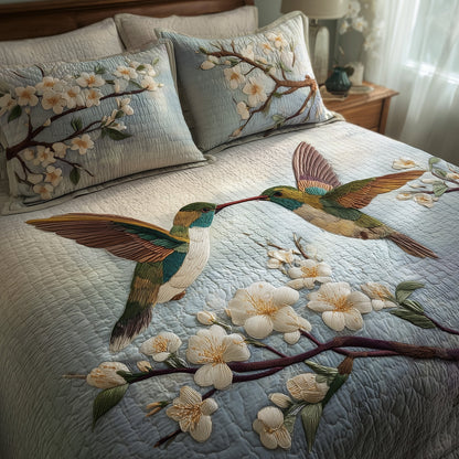 Hummingbird Heaven 3-Piece Quilted Bedding Set GFTOHD8368