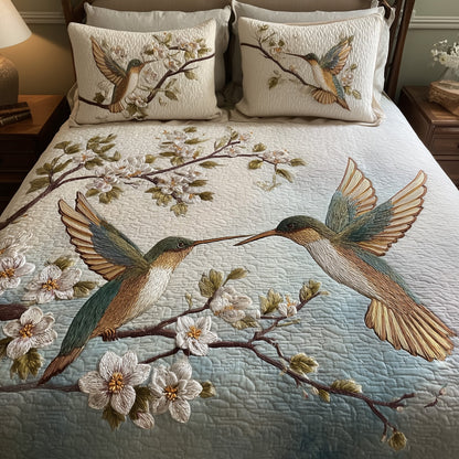 Hummingbird Heaven 3-Piece Quilted Bedding Set GFTOHD8369