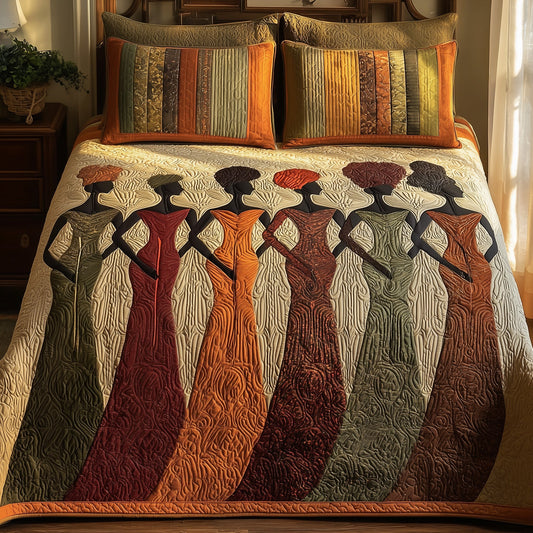 Golden Queens 3-Piece Quilted Bedding Set GFTOHD8415