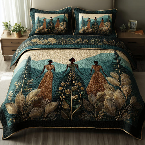 Golden Queens 3-Piece Quilted Bedding Set GFTOHD8418