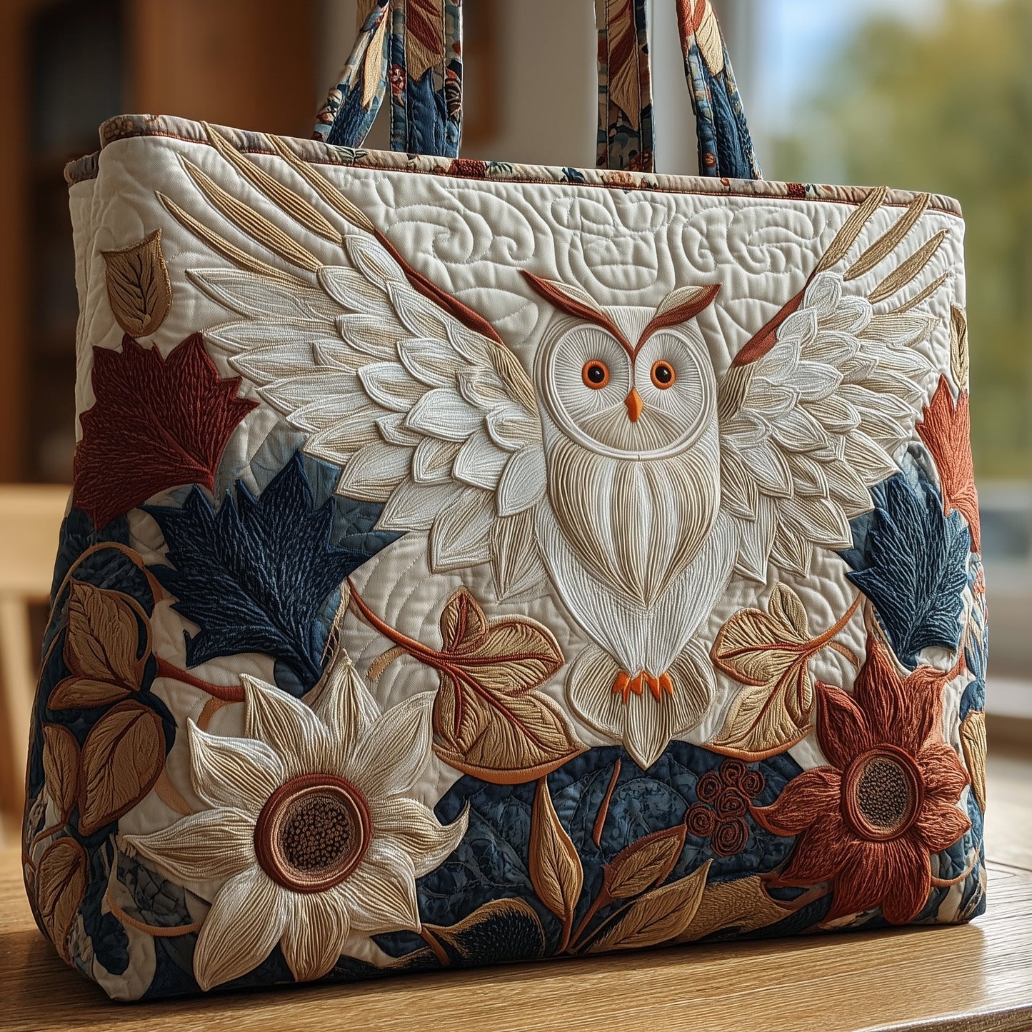 Owl Garden Quilted Tote Bag GFTOHD8425