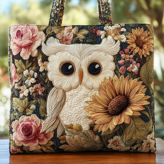 Owl Garden Quilted Tote Bag GFTOHD8432
