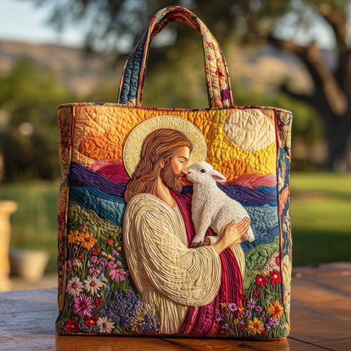 Jesus the Shepherd Quilted Tote Bag GFTOHD8442