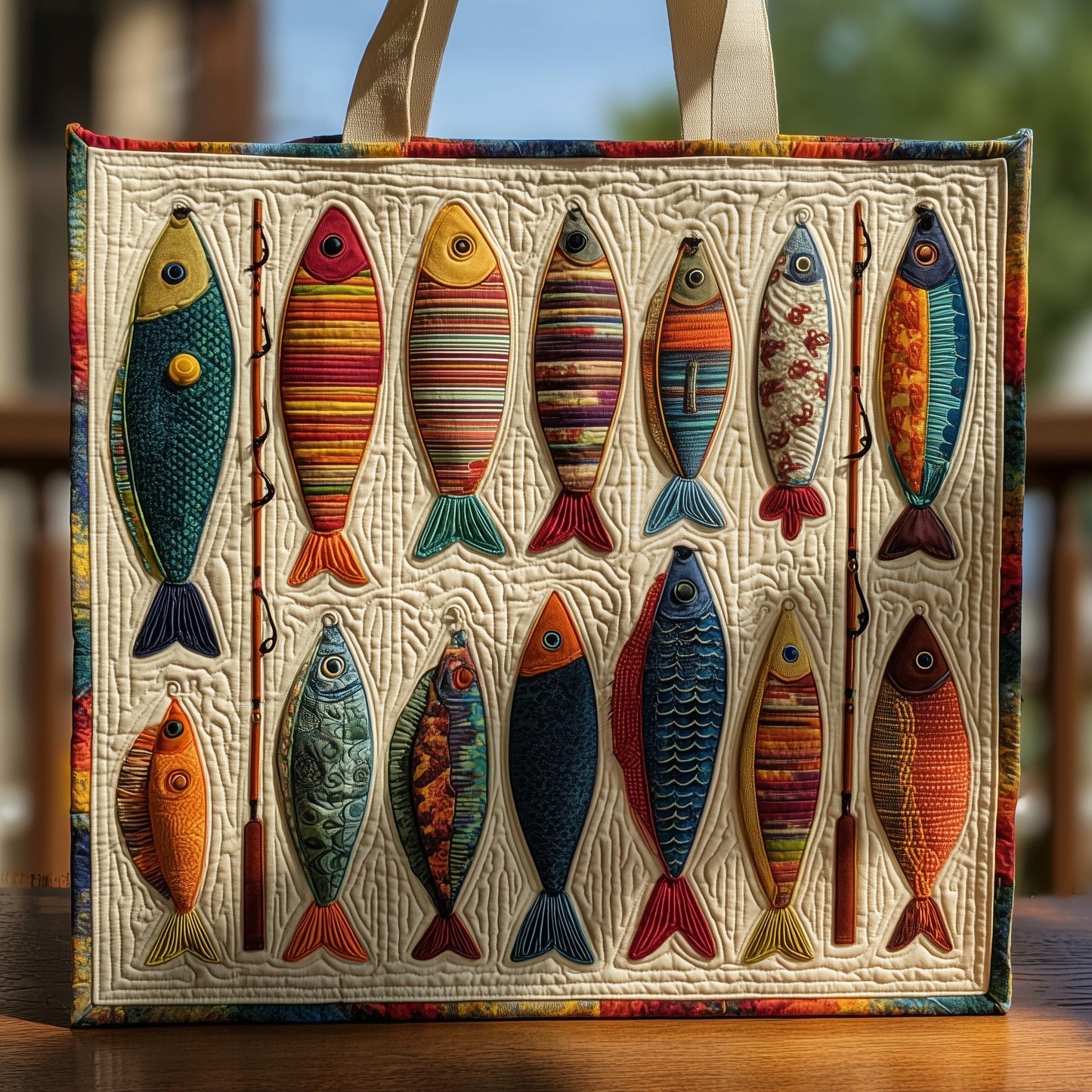 Fishing Quilted Tote Bag GFTOHD8457