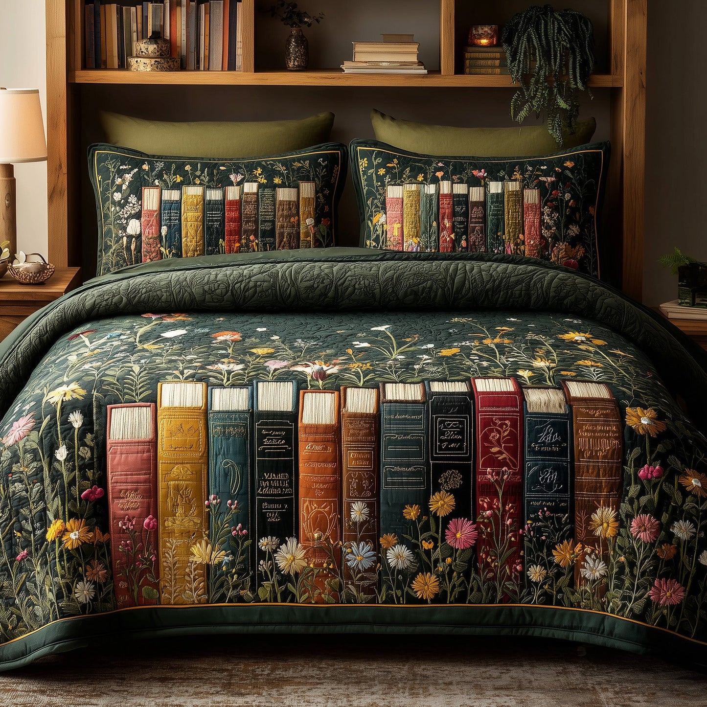 Bookish 3-Piece Quilted Bedding Set GFTOHD8463