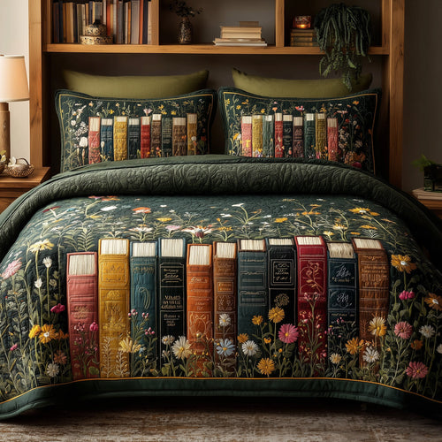 Bookish 3-Piece Quilted Bedding Set GFTOHD8463