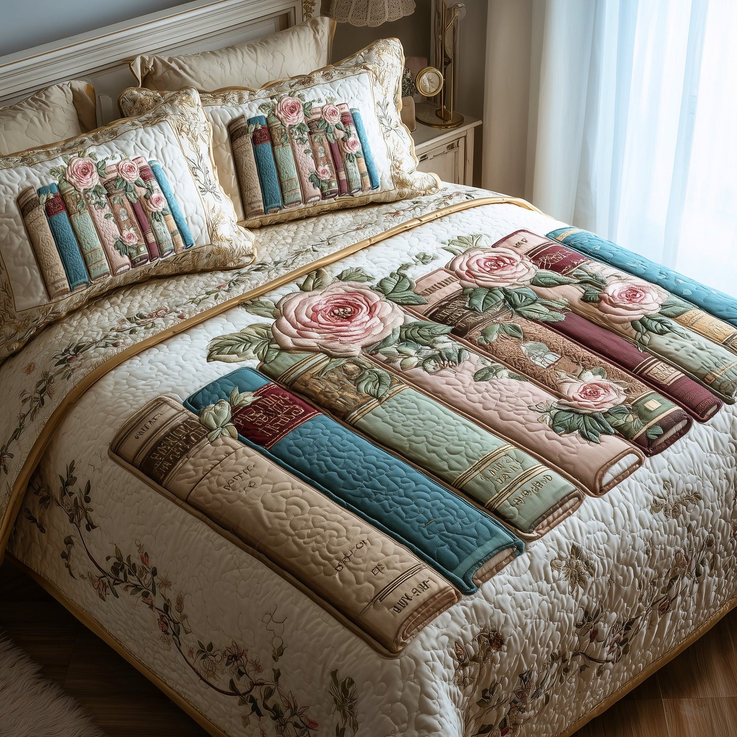 Bookish 3-Piece Quilted Bedding Set GFTOHD8466