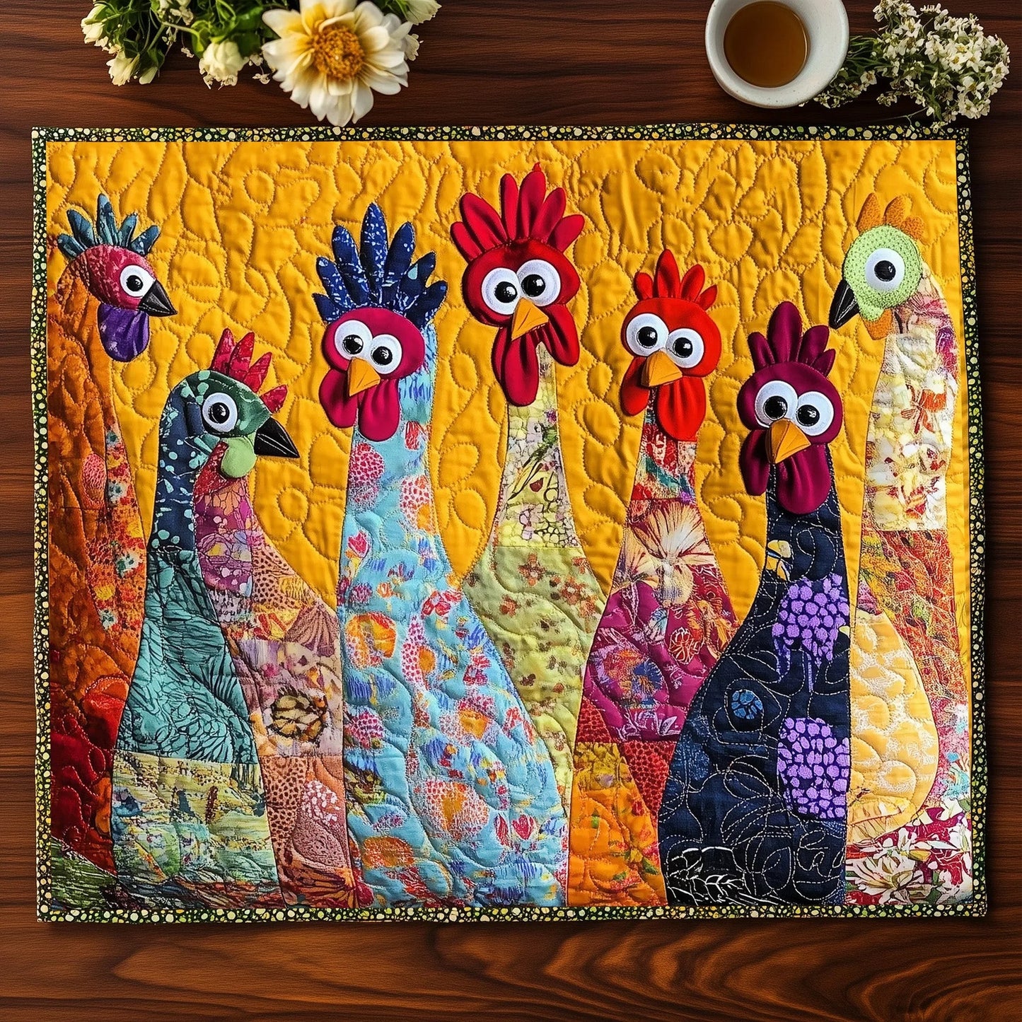 Funky Chicken Quilted Place Mat GFTOHD8469