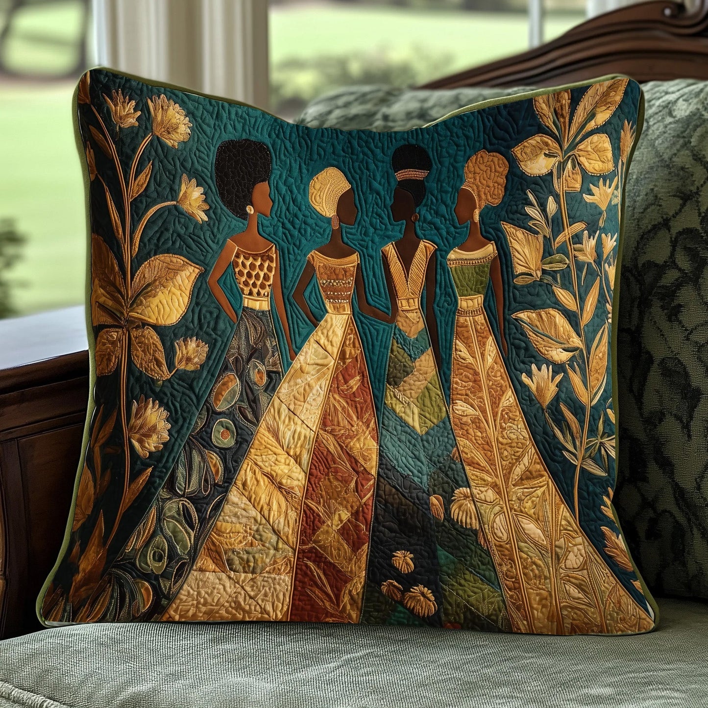 Golden Queens Quilted Pillow Case GFTOHD8474