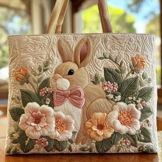Blooming Bunny Quilted Tote Bag GFTOHD8479