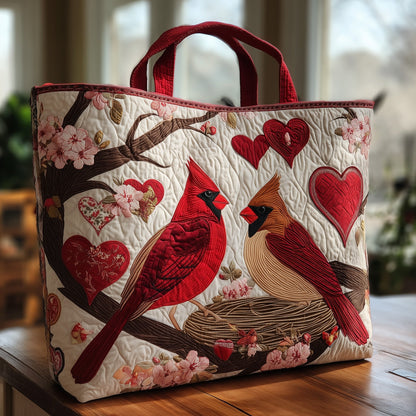 Cardinal Love Dance Quilted Tote Bag GFTOHD8489