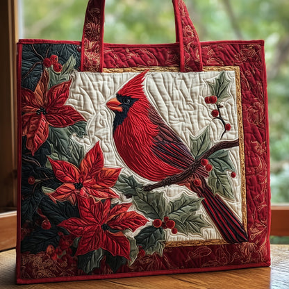 Elegant Cardinal Quilted Tote Bag GFTOHD8491