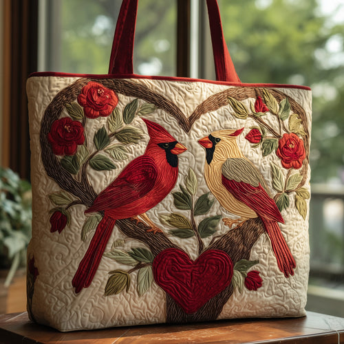 Cardinal Love Dance Quilted Tote Bag GFTOHD8496