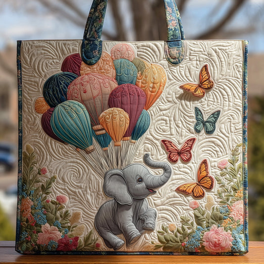 Baby Elephant Quilted Tote Bag GFTOHD8498