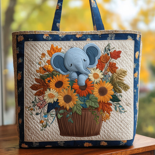 Baby Elephant Quilted Tote Bag GFTOHD8501