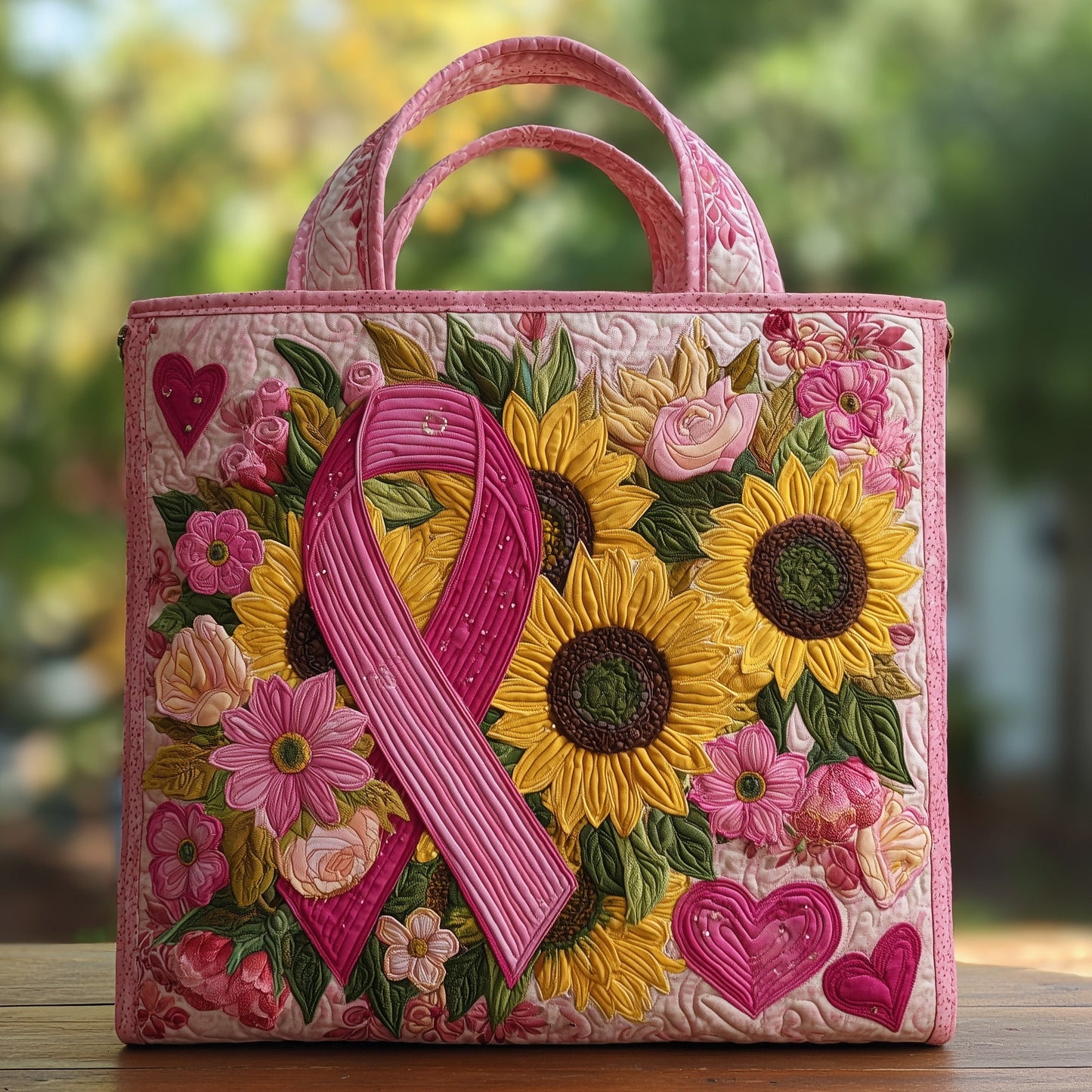 Breast Cancer Quilted Tote Bag GFTOHD8525