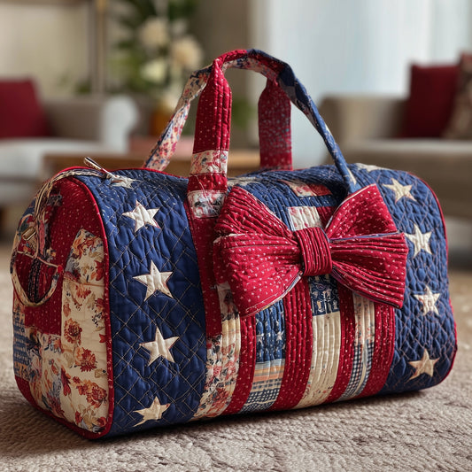 Patriotic Bow Quilted Duffle Bag GFTOHD8531