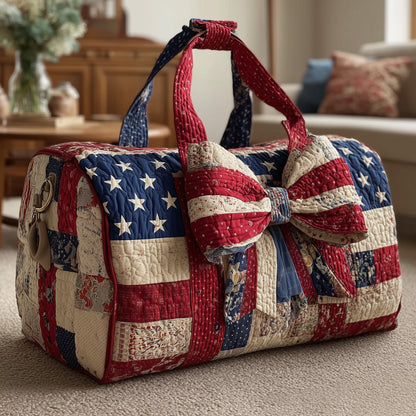 Patriotic Bow Quilted Duffle Bag GFTOHD8532