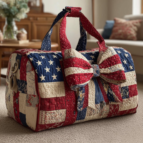 Patriotic Bow Quilted Duffle Bag GFTOHD8532