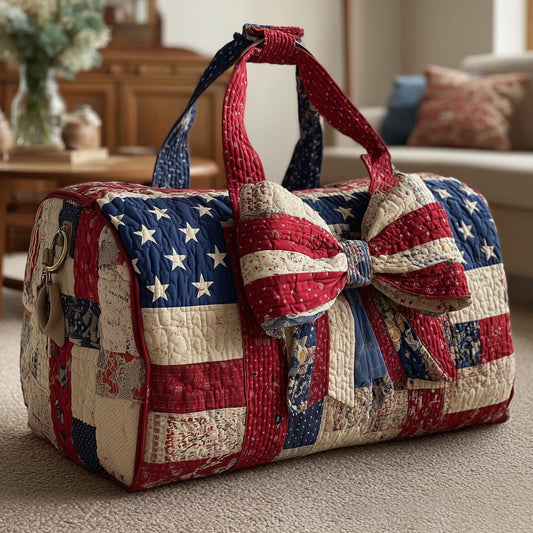 Patriotic Bow Quilted Duffle Bag GFTOHD8532