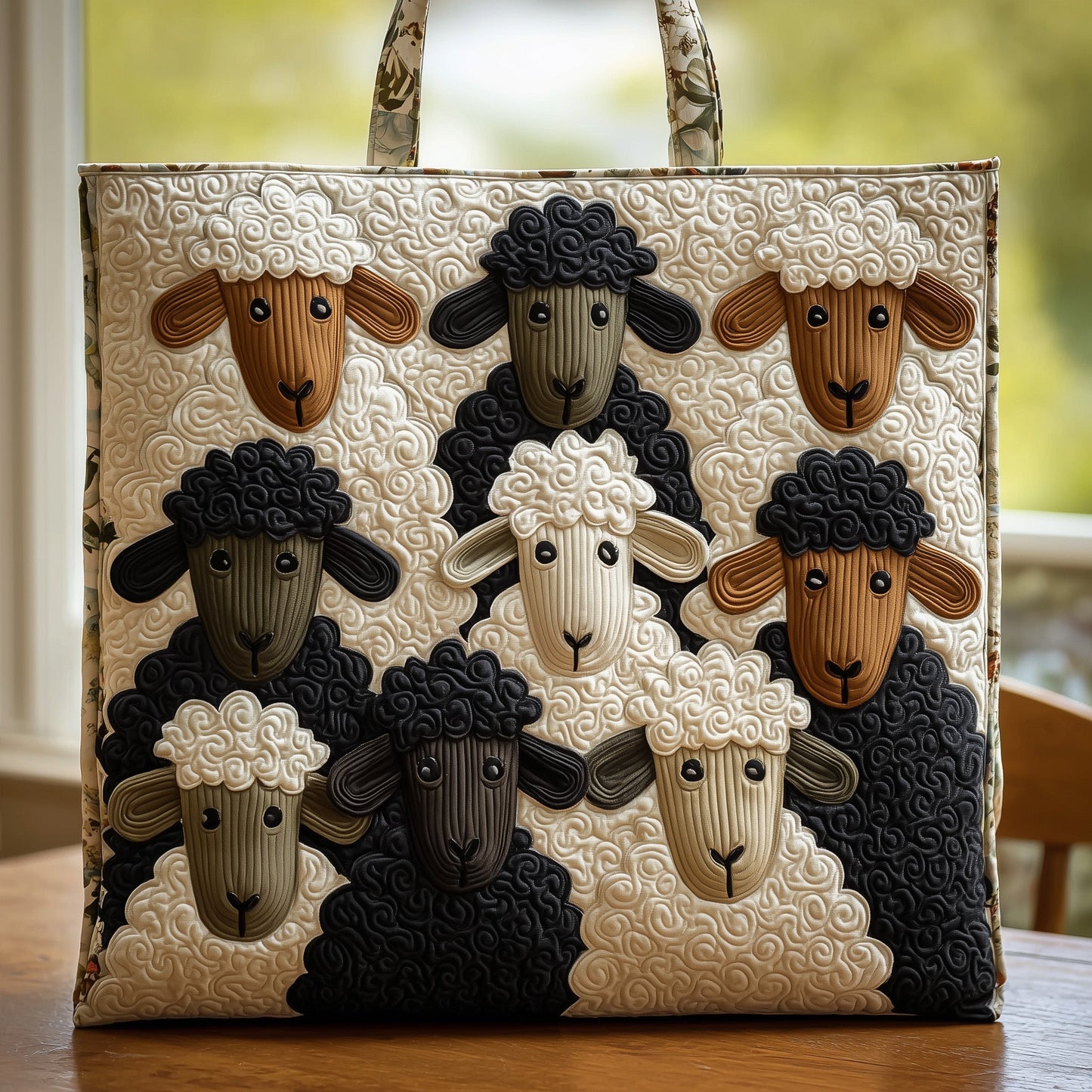 Sheep Serenity Quilted Tote Bag GFTOHD8553