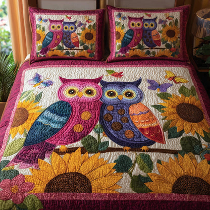 Owl Heaven 3-Piece Quilted Bedding Set GFTOHD8591