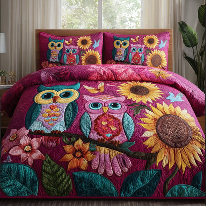 Owl Heaven 3-Piece Quilted Bedding Set GFTOHD8592