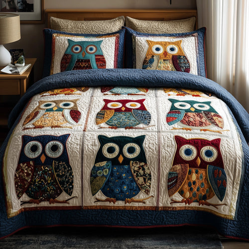 Owl Heaven 3-Piece Quilted Bedding Set GFTOHD8601