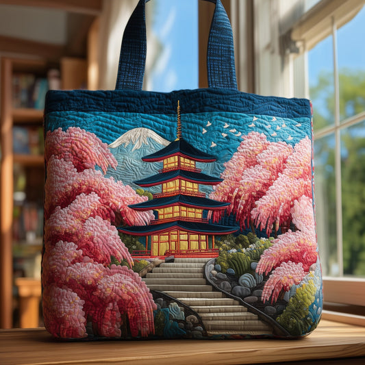 Japanese Spirit Quilted Tote Bag GFTOHD8631