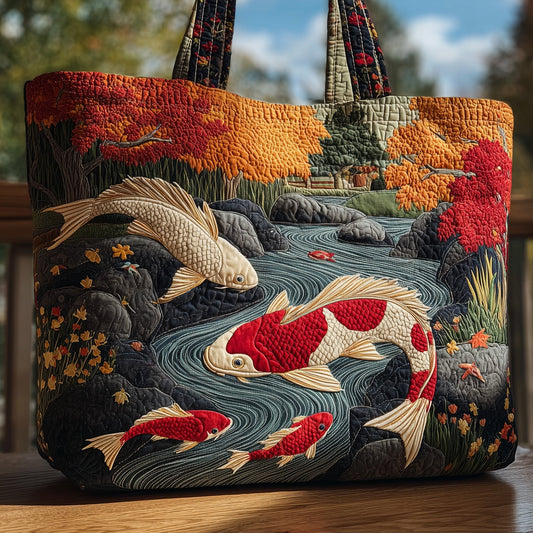 Japanese Spirit Quilted Tote Bag GFTOHD8637