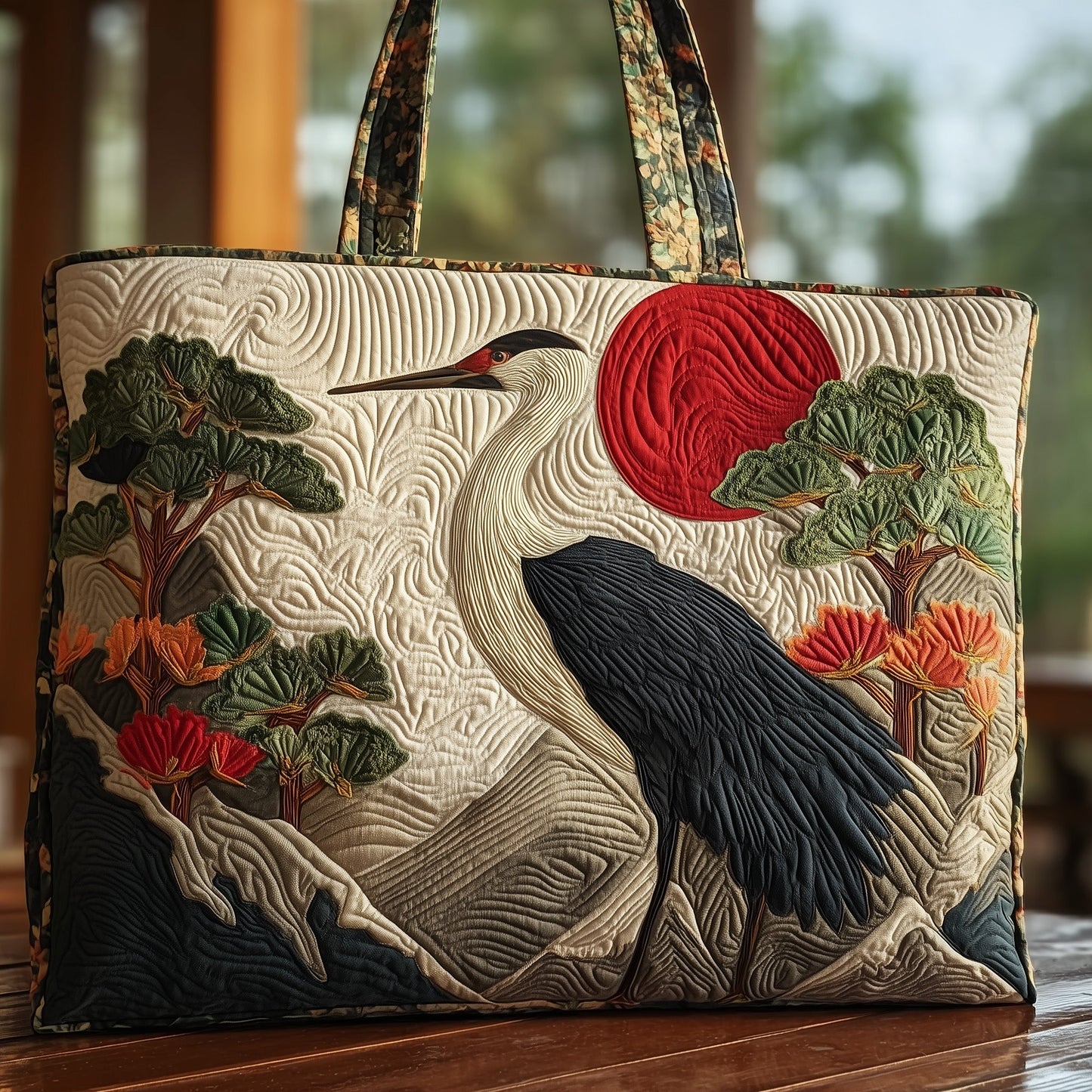 Japanese Spirit Quilted Tote Bag GFTOHD8638