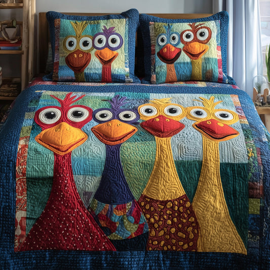 Duck Paradise 3-Piece Quilted Bedding Set GFTOHD8640