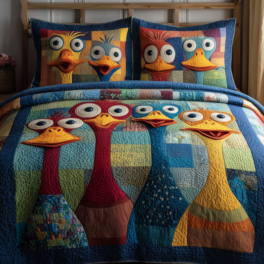 Duck Paradise 3-Piece Quilted Bedding Set GFTOHD8641