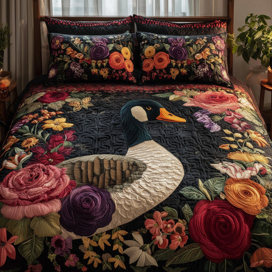 Duck Paradise 3-Piece Quilted Bedding Set GFTOHD8650