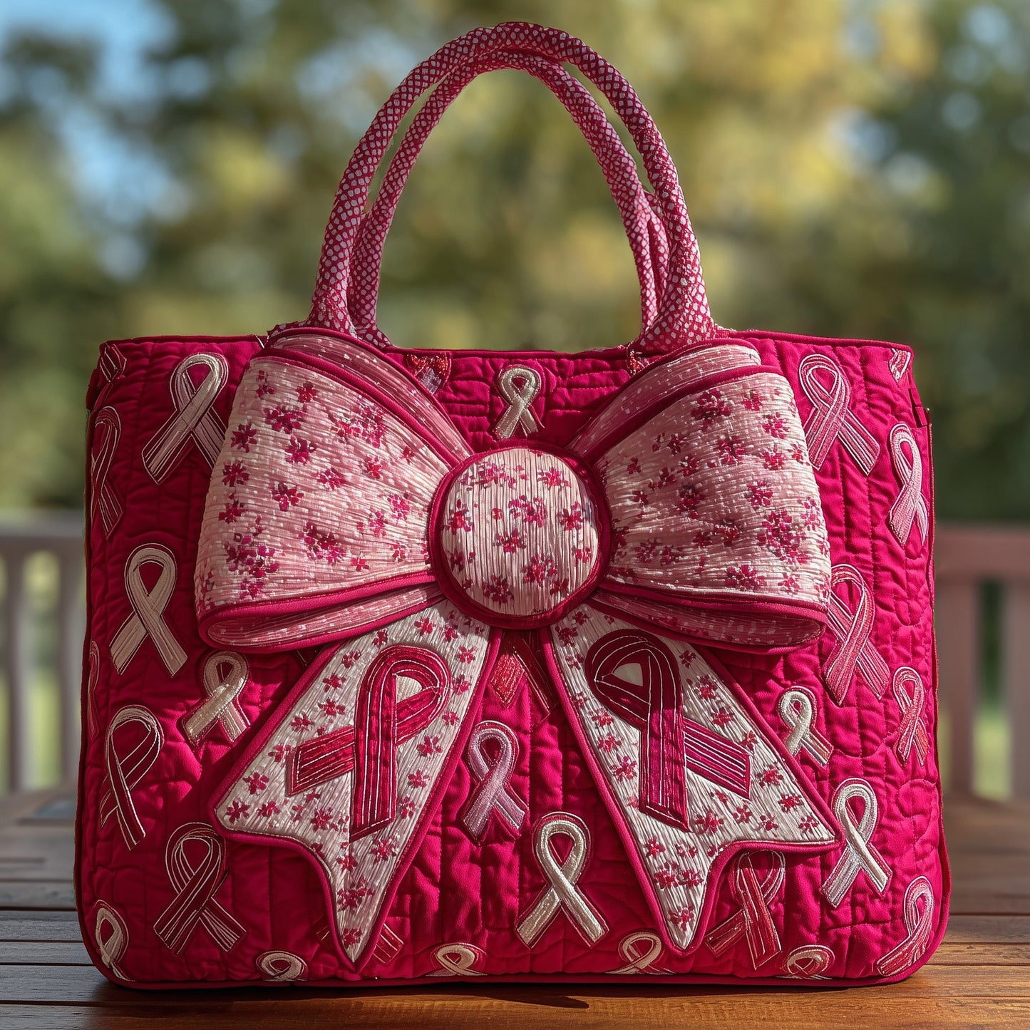 Breast Cancer Quilted Tote Bag GFTOHD8670