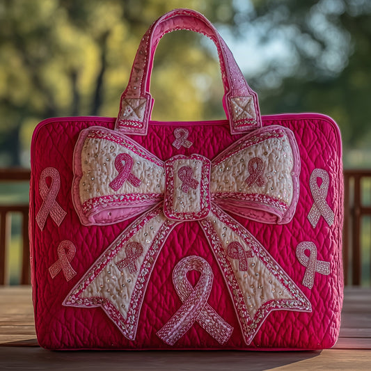 Breast Cancer Quilted Tote Bag GFTOHD8672