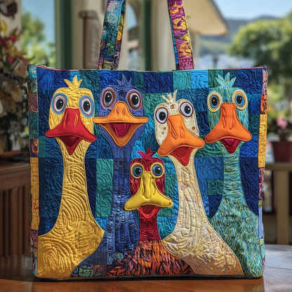 Ducky Paradise Quilted Tote Bag GFTOHD8675