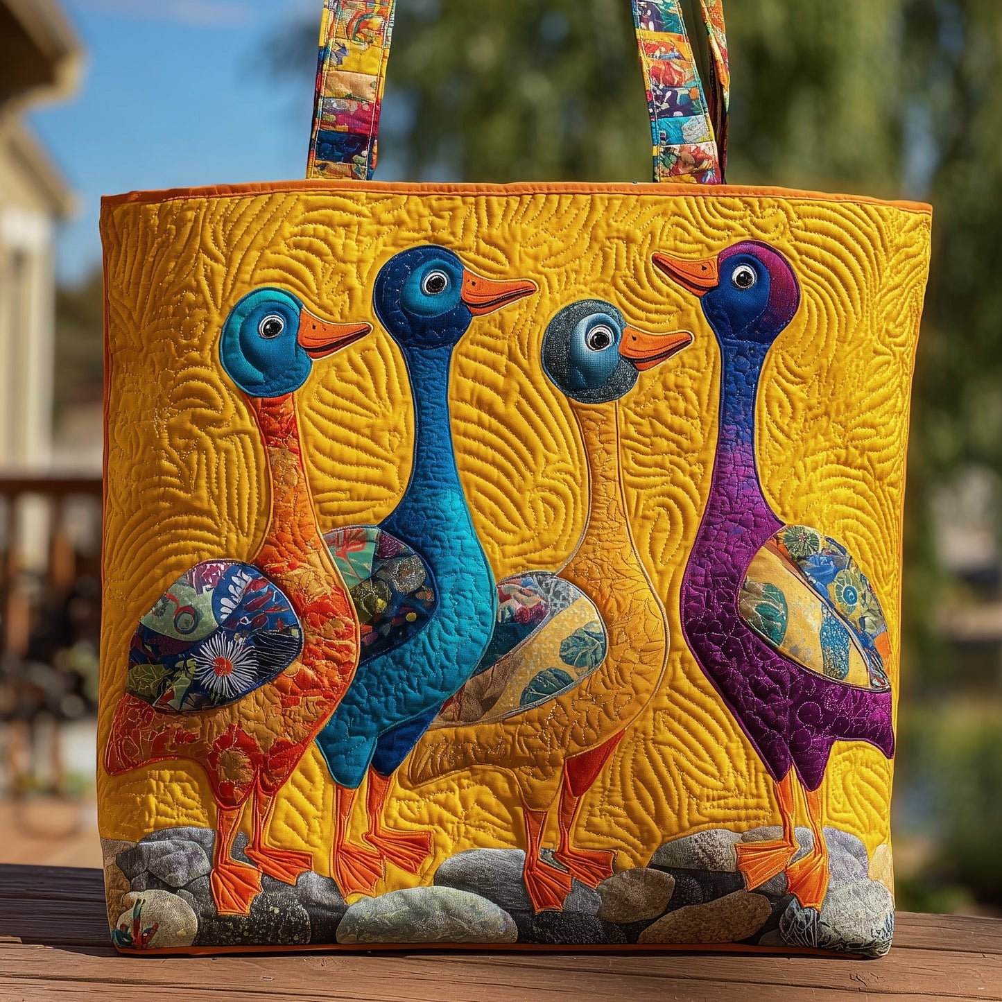 Ducky Paradise Quilted Tote Bag GFTOHD8677