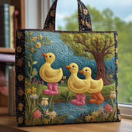 Ducky Paradise Quilted Tote Bag GFTOHD8683