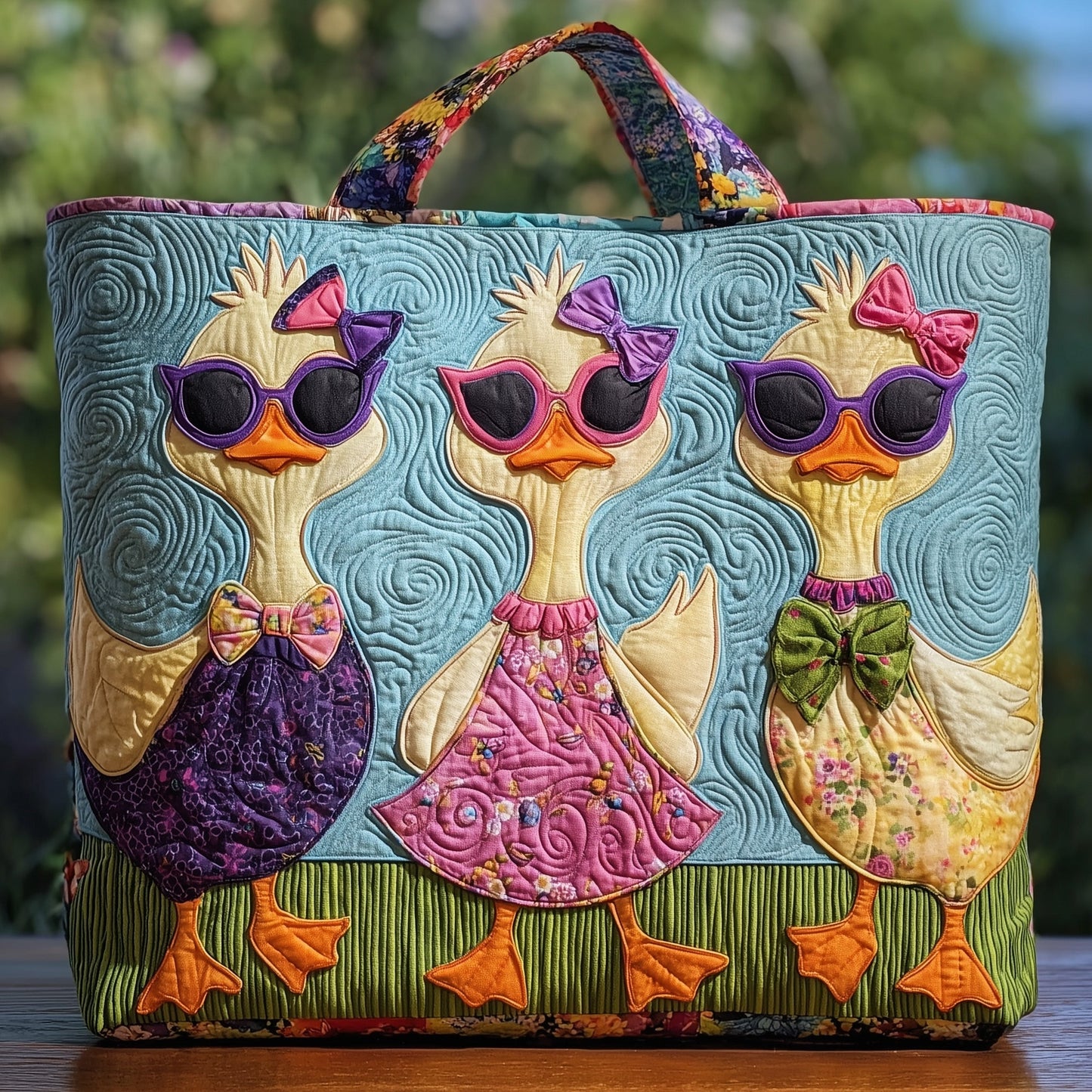 Ducky Paradise Quilted Tote Bag GFTOHD8685