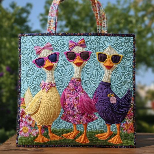 Ducky Paradise Quilted Tote Bag GFTOHD8686