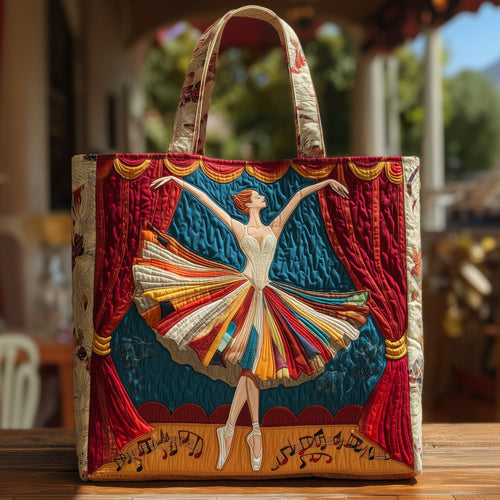Elegant Ballerina Quilted Tote Bag GFTOHD8712