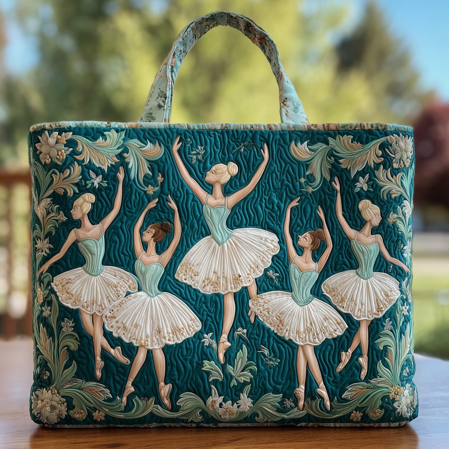 Elegant Ballerina Quilted Tote Bag GFTOHD8717