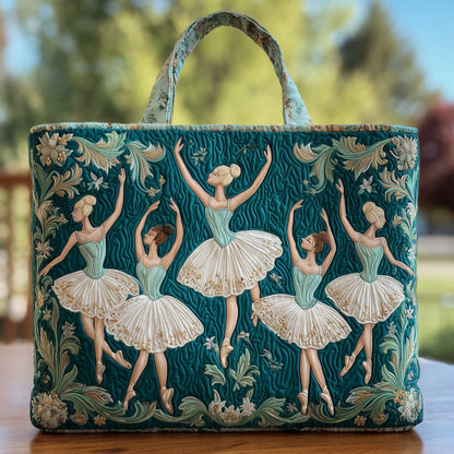 Elegant Ballerina Quilted Tote Bag GFTOHD8717