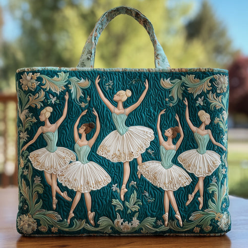 Elegant Ballerina Quilted Tote Bag GFTOHD8717