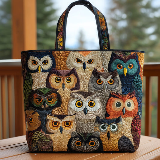 Owl Spirit Quilted Tote Bag GFTOHD8736